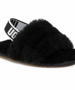Slippers UGG - T Fluff Yeah Slide 1098579T Blk Black