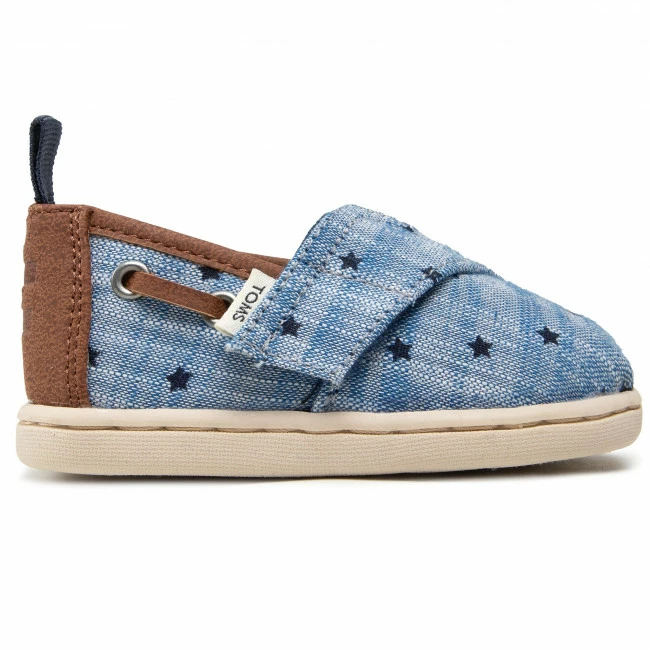 Velcro Shoes TOMS - Alpargata 10016421 Navy Chambray Blue 2 Velcro Shoes TOMS - Alpargata 10016421 Navy Chambray Blue - Image 2