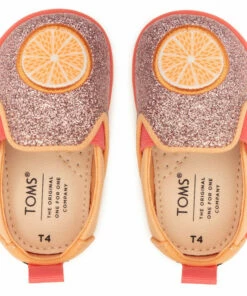 Slided Shoes Shoes TOMS - Alpargata Twin Gore 10016428 Pink Iridescent Glimmer/Orange Orange, Pink -Cheap Zaxy Store 0000208094832 04 plj