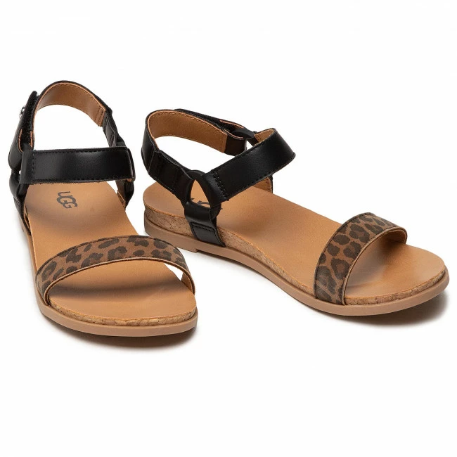 Sandals UGG - K Rynell Leopard 1117419K Tan Brown, Black 5 Sandals UGG - K Rynell Leopard 1117419K Tan Brown, Black - Image 5