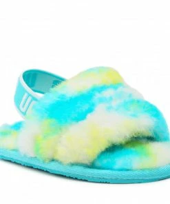 Slippers UGG - T Fluff Yeah Slide Marble 1123638T Obsl Colourful, Blue
