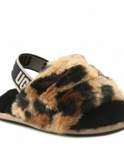 Slippers UGG - T Fluff Yeah Slide Spotty 1134955T Nat Brown