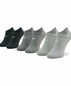 3 Pairs Of Unisex Low Socks 4F - H4L22-SOM300 Grey Grey